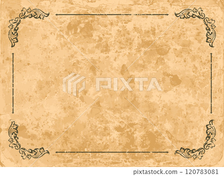 Old Paper Vector Textured Blank Background with Framed. Realistic Grungy Parchment Old Paper Vector Textured Blank Background with Framed. Realistic Grungy Parchment 120783081