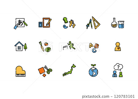 Elementary school lesson subject icon Elementary school lesson subject icon 120783101