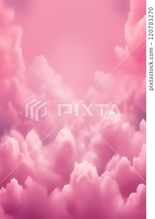 Vertical calm background of pink dreamy clouds. 120783270