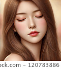 Beautiful woman closing her eyes 120783886