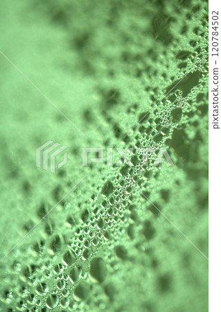 Tiny Bubbles on a Colour Background Condensation Green Steam Water 120784502