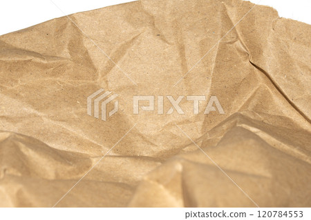 Ripped Up Torn Cardboard Box Packaging with Ridges on White Background Ripped Up Torn Cardboard Box Packaging with Ridges on White Background 120784553