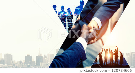 Collage of various business images - Horizontal visuals for banners and advertisements 120784606