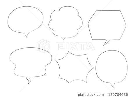 手繪黑線語音氣泡集 120784686