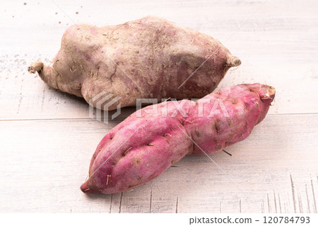 Sweet potato with soil Sweet potato with soil 120784793