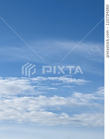 Big White Fluffy Clouds on A Blue Sky With Fine Whispy Lines Big White Fluffy Clouds on A Blue Sky With Fine Whispy Lines 120784860