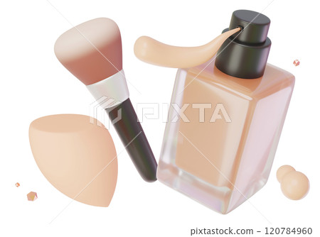 foundation with puff 3D grpahic foundation with puff 3D grpahic 120784960