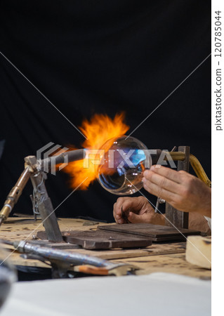 Glassblowing work in the bazaar Glassblowing work in the bazaar 120785044