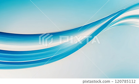 Abstract blue gradient with flowing light waves - modern background design 120785112