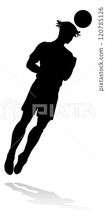 Soccer Football Player Male Silhouette Man Soccer Football Player Male Silhouette Man 120785126