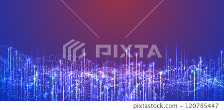Big Data futuristic, technology light design. Vector datum digital background. Illustration innovation of data system. Hand drawn illustration. 120785447