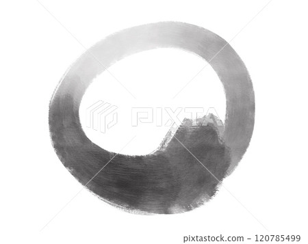 塗抹的黑色圓圈畫筆描邊 塗抹的黑色圓圈畫筆描邊 120785499