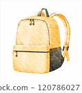Digital watercolor painting_backpack (small) 120786027