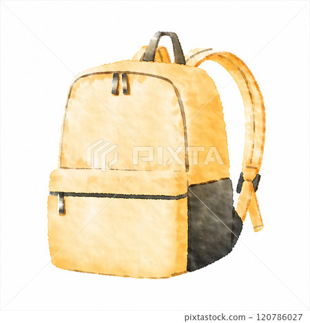 Digital watercolor painting_backpack (small) 120786027