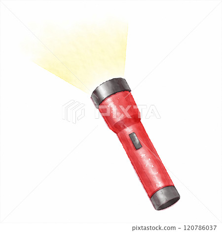 數位水彩畫_手電筒 120786037