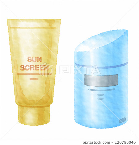 數位水彩畫_防曬霜 120786040