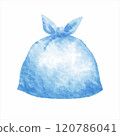 Digital watercolor painting_garbage bag 120786041