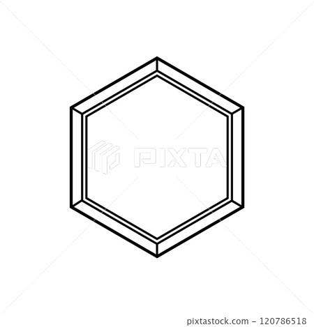 Mystic hexagon with alchemical and sacred lines. Mystic hexagon with alchemical and sacred lines. 120786518