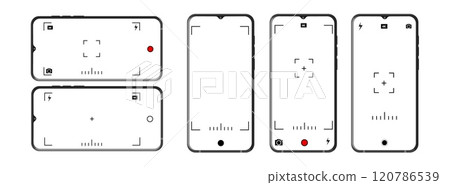 Photography interface with zoom and viewfinder options. 120786539