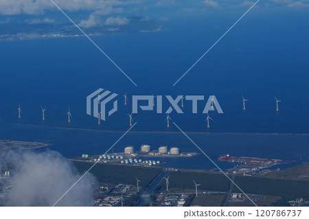 Offshore wind power generation from an airplane Ishikari Bay New Port (port area) 120786737