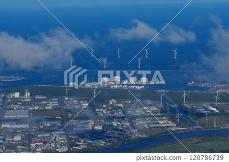 Offshore wind power generation from an airplane Ishikari Bay New Port (port area) 120786739