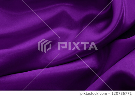 Purple fabric cloth texture for background and design art work, beautiful crumpled pattern of silk or linen. 120786771