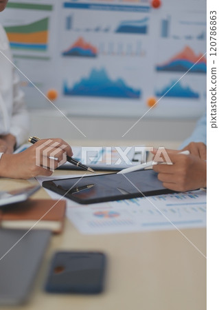 Business Documents, Auditor businesswoman checking searching document legal prepare paperwork or report for analysis TAX time,accountant Documents data contract partner deal in workplace office 120786863