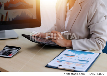 Business Documents, Auditor businesswoman checking searching document legal prepare paperwork or report for analysis TAX time,accountant Documents data contract partner deal in workplace office Business Documents, Auditor businesswoman checking searching document legal prepare paperwork or report for analysis TAX time,accountant Documents data contract partner deal in workplace office 120786877