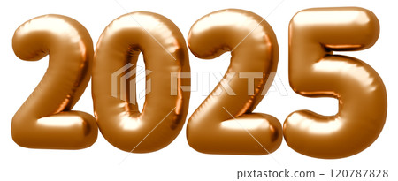 3D圖像_字母氣球_2025_gold 120787828