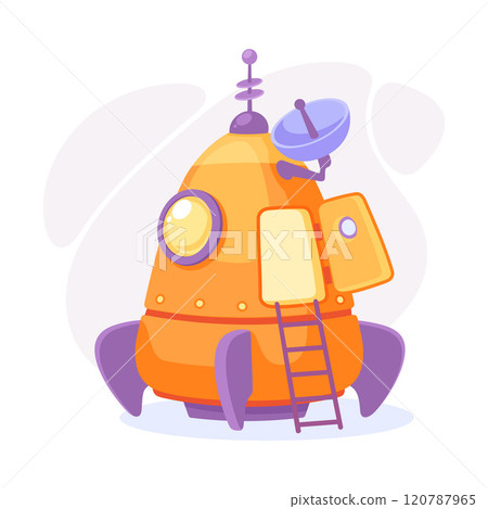Space Rocket and Shuttle for Cosmos Exploration Vector Illustration 120787965