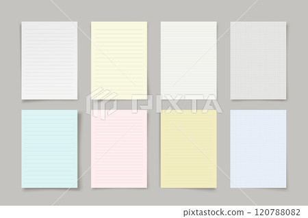 various paper colors in set with shadows various paper colors in set with shadows 120788082