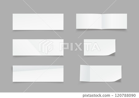 paper lists with different folds in set 120788090