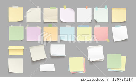 different paper memo notes in big set different paper memo notes in big set 120788117