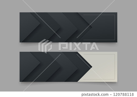 couple banners with black elements in set couple banners with black elements in set 120788118