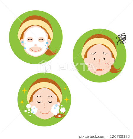 Woman taking care of facial skin 120788323