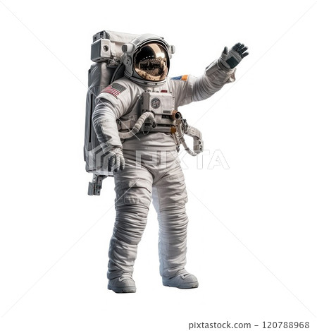 Astronaut in a space suit Floating in Space A Captivating Vision of Exploration and Discovery Beyond Earth isolated on white background Astronaut in a space suit Floating in Space A Captivating Vision of Exploration and Discovery Beyond Earth isolated on white background 120788968