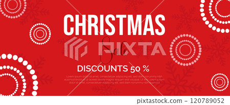 Big Christmas sale banner with special offer text. Vector illustration Big Christmas sale banner with special offer text. Vector illustration 120789052