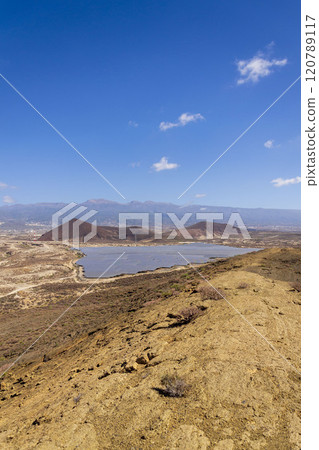 Solar panels at photovoltaic power station farm, future innovation energy concept 120789117