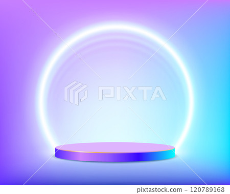 Empty stand or podium with copy space 120789168