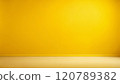 yellow room with vivid  color wall and floor. Beautiful minimalistic interior background 120789382