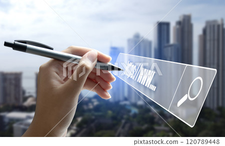The concept of registering and setting up a website domain The concept of registering and setting up a website domain 120789448