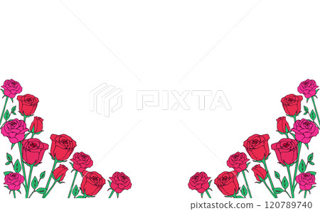 Red rose frame illustration Red rose frame illustration 120789740