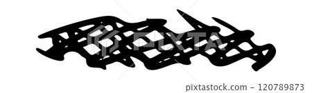 Doodle grungy smear scribble stroke 120789873