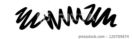 Black marker pen highlight stroke 120789874