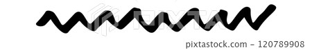 Zigzag pen stroke underline strikethrough 120789908
