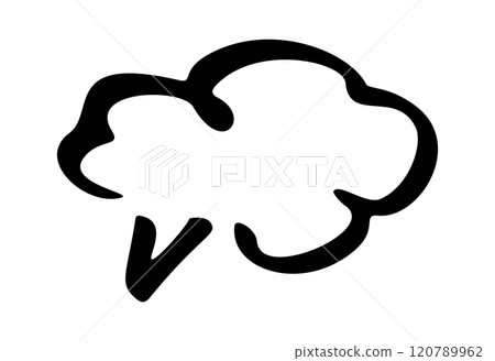 Doodle speech bubble chat box Doodle speech bubble chat box 120789962