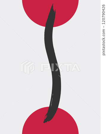red, vector, yoga 120790426