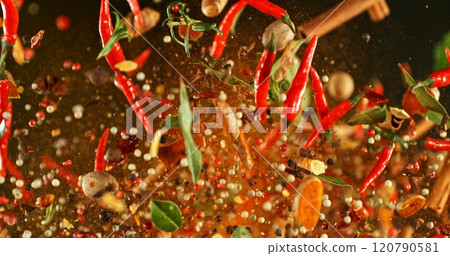 Freeze Motion of Flying Spice. 120790581