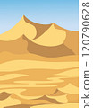 Vector illustration of desert. . Dunes and sand dunes 120790628