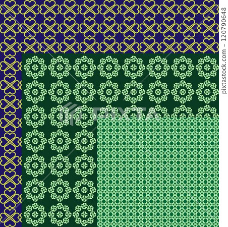 green background four-leaf clover. 120790648